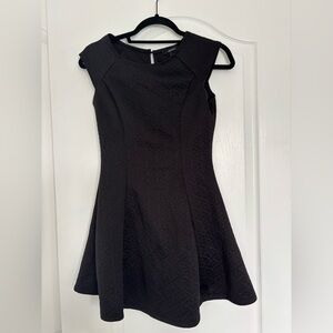 Forever 21 Black Geometric Peplum Top